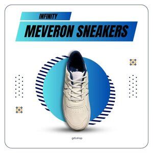 Infinity Meveron Sneakers White Blue Mens Size 10 Lightweight Comfortable Casual